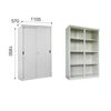 ITONOV Mini-shed Outdoor Storage cabinet garden shed garage cupboard Box 1950*1105*570 Beige