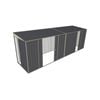 Build-a-Shed 1.5 x 6 x 2m Sliding Door Tunnel Shed with 3 Sliding Side Doors - Grey