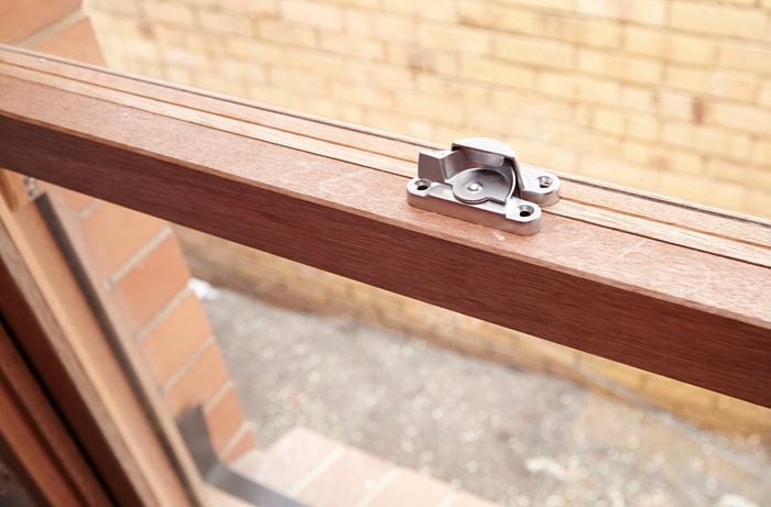 Window lock positioned on a sash window