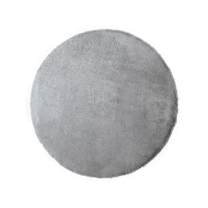 Smart Home Products 180cm Silver Orville Round Shag Pile Rug