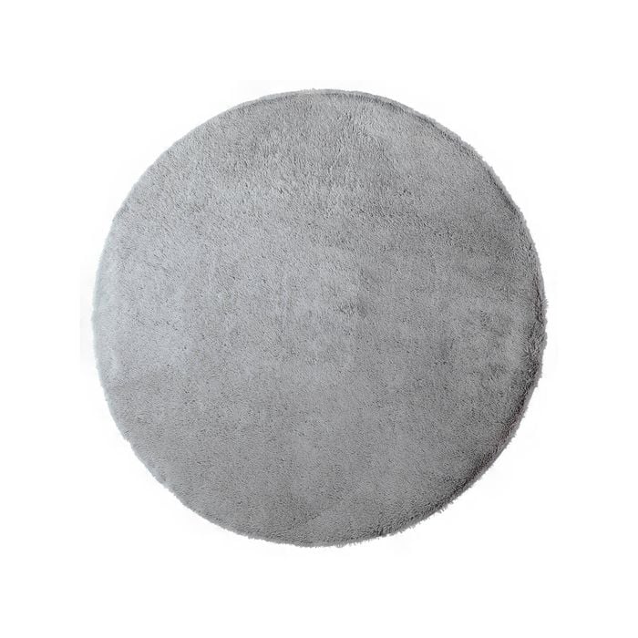 Smart Home Products 180cm Silver Orville Round Shag Pile Rug