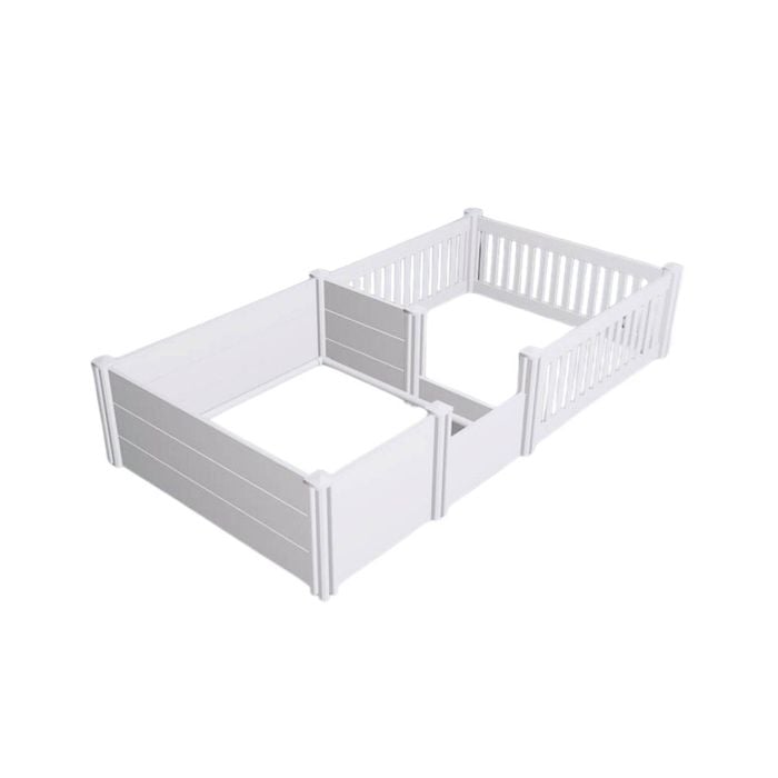 Rooster Farms 2.3m x 1.15m PVC Dog Whelping Box + Playpen Kit - Anti-Crush Rail