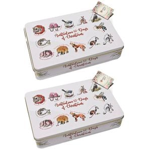 Banksia Red Australian 12 Days Of Christmas Tin Butter Shortbread 300g - 2 Pack