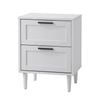 Oikiture Bedside Table Nightstand White