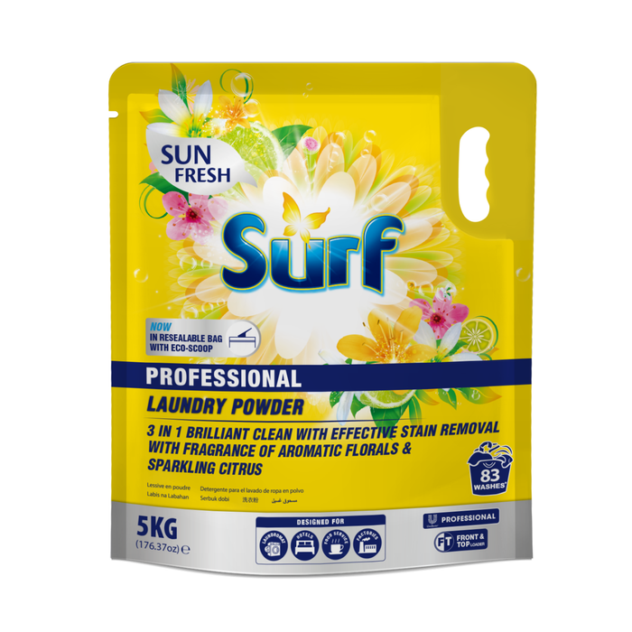 Surf 5kg Sun Fresh Professional Laundry Powder Pouch