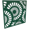 ProtectorAl 300-1200mm x 300-1200mm Dark Green/Gloss White Sunburst Unframed Composite Deco Panel
