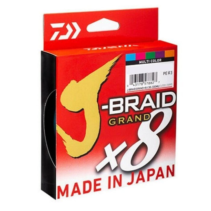 Daiwa J Braid Grand x8 150m Multi Colour Braid Fishing Line 50lb