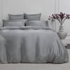 Bedding Co. Quilt Cover Set 100% Mulberry Silk 22 Momme Silver Grey King