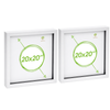 Nicola Spring Acrylic 3d Box Photo Frames - 20" X 20"  - White - Pack Of 2