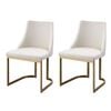2x Dining Chairs Beige