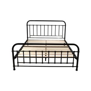 Metallica Double Bed Size Metal Frame Platform Mattress Base - Black