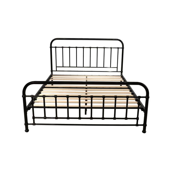 Metallica Double Bed Size Metal Frame Platform Mattress Base - Black