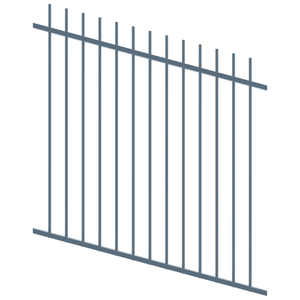 ProtectorAl 350 - 1200 x 1200mm Deep Ocean Raked Up to 15º Picket Top Pool Fence Panel