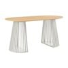 Design Square Calandra Rectangle Kitchen Dining Table 160cm White/Oak