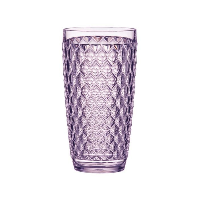 Tate Geometric 450ml Highball Acrylic Tumbler Drinking Cup - Lilac