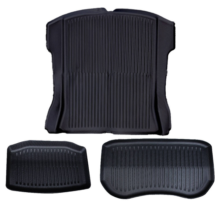 2023 Tesla Model 3 TPE Boot Trunk Liner Mat Set 3PCs Front Rear Toolbox