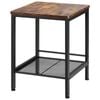 Vevor 105 Cm 3 Pieces Living Room Table Black Brown With Metal Legs For Office