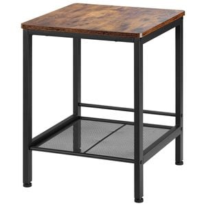 Vevor 105 Cm 3 Pieces Living Room Table Black Brown With Metal Legs For Office
