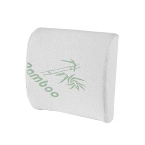 Memory Foam Coccyx Seat for Office Chair Cushion & Lumbar Support Pillow with Bamboo Cover