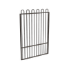 ProtectorAl 800 - 1200 x 1800mm Black Aluminium Loop Top Pool Gate With Mid Rail
