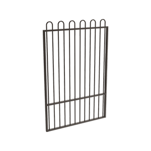 ProtectorAl 800 - 1200 x 1800mm Black Aluminium Loop Top Pool Gate With Mid Rail