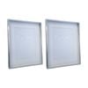 2PK SS Collective Silver Chrome Stately Shadow Box Rectangle Photo Frame 5x7