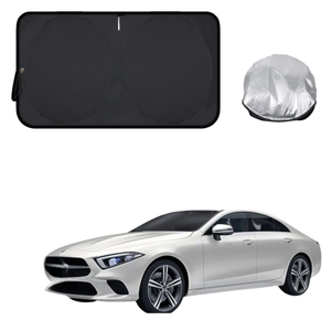 Front Windscreen Sun Shade for Mercedes-Benz CLS-Class 2018 - Current (C257) - Standard 150 x 85 cm - Black