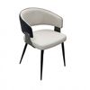 P&p Black Upholstered Dining Chair Crocodile Back Luxury Kitchen Seat Design
