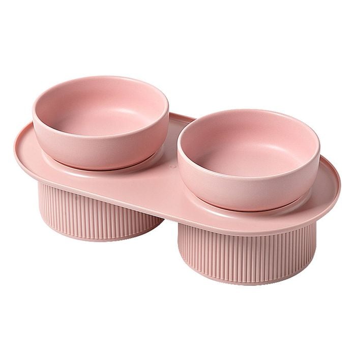 TODO Cermic Pet Food Bowl Water Feeder - Pink