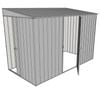 Build-a-Shed 1.5 x 3 x 2m Single Hinged Side Door Skillion Shed - Zinc