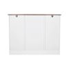 Vevor 106 X 40 X 81.5 Cm Coffee Bar Cabinet White And Brown With 3-tier Storage For Living Room