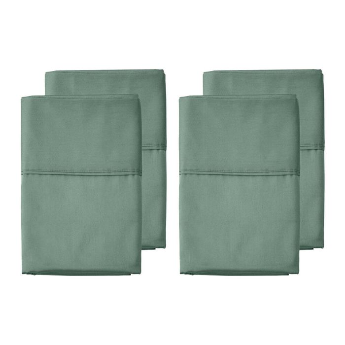 2x 2pc Grosvenor House 500TC Egyptian Cotton Standard Pillowcases Slate Green
