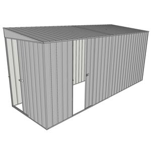 Build-a-Shed 1.5 x 4.5 x 2m Single Sliding Side Door Skillion Shed - Zinc