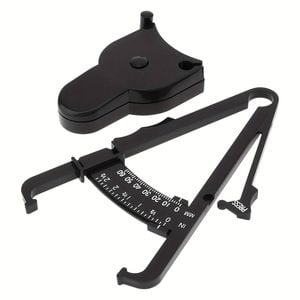 NNETM Portable Body Fat Caliper and Tape Measure Set(Black)