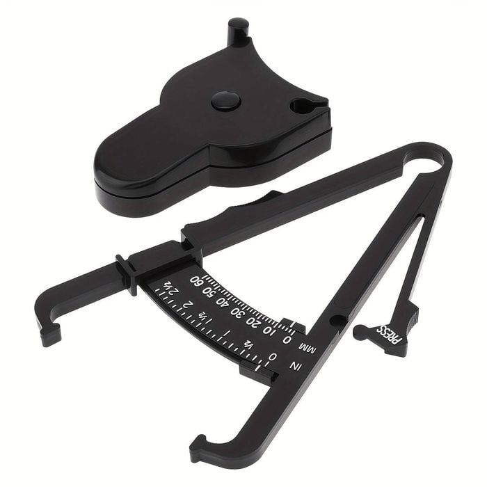 NNETM Portable Body Fat Caliper and Tape Measure Set(Black)