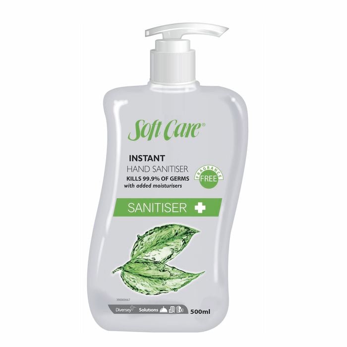 Soft Care Fragrance Free Instant Hand Sanitiser 500ml