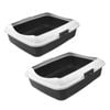 2 X New Rect Portable Cat Kitten Toilet Litter Box Tray