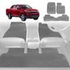 6D Diamond Car Floor Mats for SsangYong Musso 2018-Current-Full Set-Grey-Outback GT