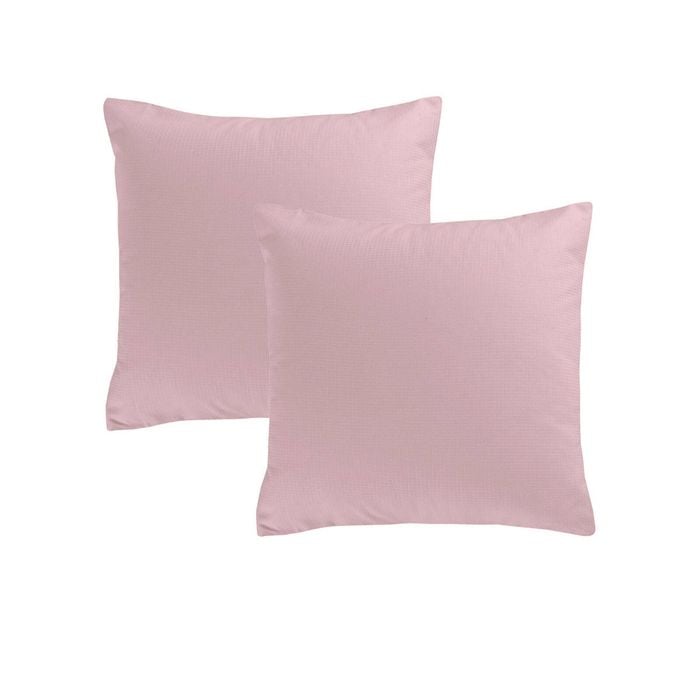 Accessorize Pair of Waffle Blush Cotton European Pillowcases 65 x 65 cm