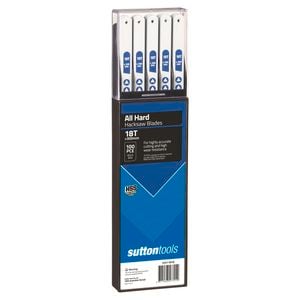 Sutton Tools 300mm 18 TPI All Hard Hacksaw Blade - 100 Pack