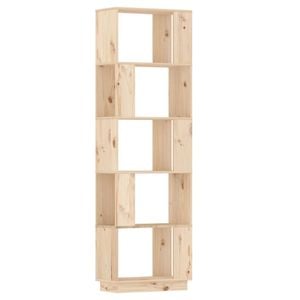 vidaXL Solid Wood Pine Book Cabinet/Room Divider Bookcase Shelf Rack Storage