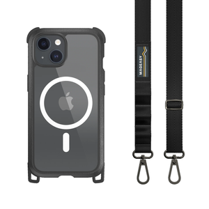 MagEasy Odyssey M + Strap MagSafe Case For iPhone 15 - Black
