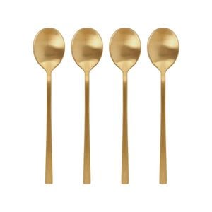 Argon Tableware Stainless Steel Teaspoons - 14.5cm - 4x Durable Rust Resistant Stainless Steel Dishwasher Safe Flatware Set