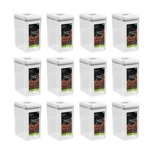 12PK Lemon & Lime Pop-Up Lid Pantry Container Rectangle 1.75L 14x10x18.5cm