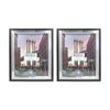 2x Unigift Brooklyn Elegant Modern Home or Office Frame Silver - 20x25cm/8x10