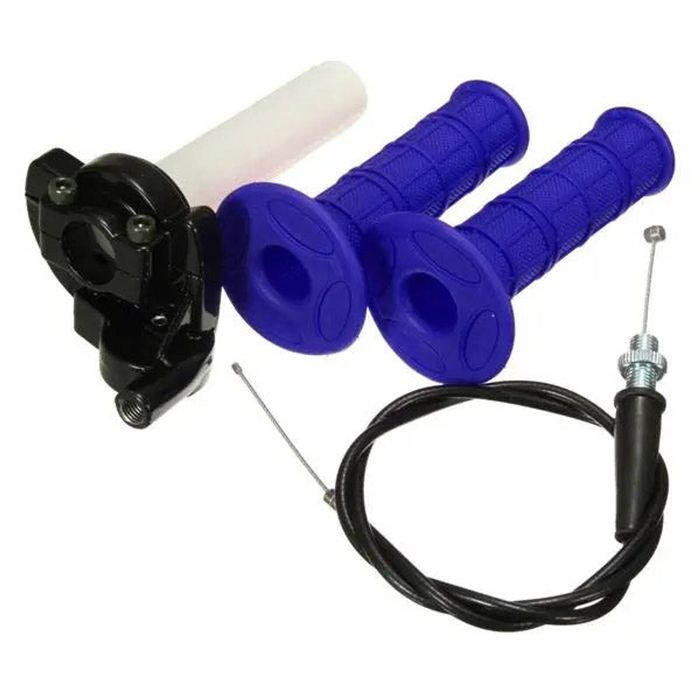 PriceDumb 7/8'' 22mm Twist Throttle Hand Grip Cable For 140cc 150cc Quad Pro Pit Dirt Bike Blue