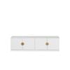 European Cabinetry Hampton Half Moon Brass Bucharest TV Unit White