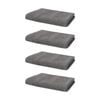 4PK Bambury Elvire 600gsm Soft Absorbent Cotton Hand Towel 40x60cm Grey