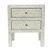 Mother Of Pearl Noir Bedside Table Cream Hue