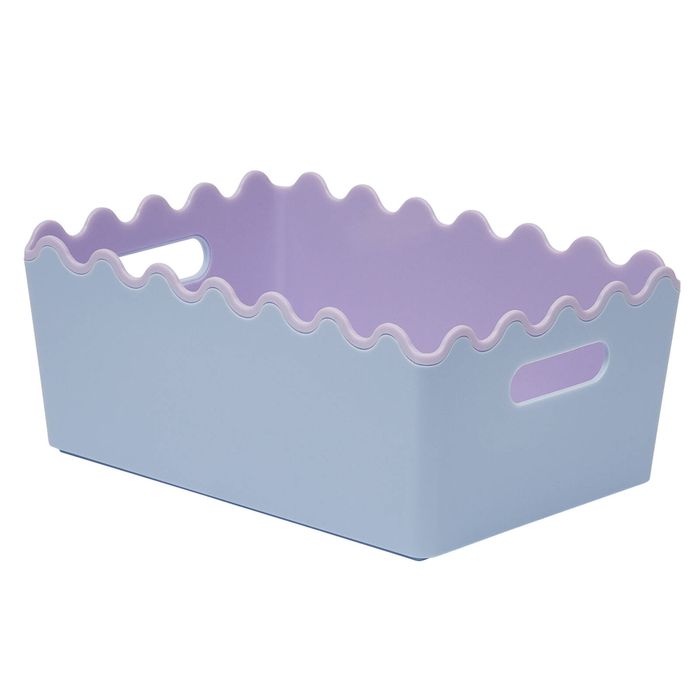 Stakt 1.8L Blue/Lilac Two Tone Scallop Storage Basket